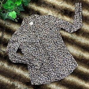 ⚡️CLEARANCE - J. Crew Brown Tan Animal Print Perfect Shirt